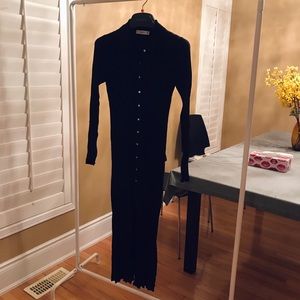 Ribbed dress with polo collar by Zara